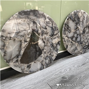 Acrylic Backlit Artificial Onyx Round Table Tops