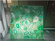Semi Precious Green Agate Translucent Gemstone