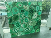 Semi Precious Green Agate Translucent Gemstone