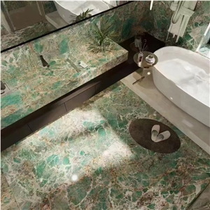 Amazon Green Sintered Stone Slab Tile For Wall Floor Use