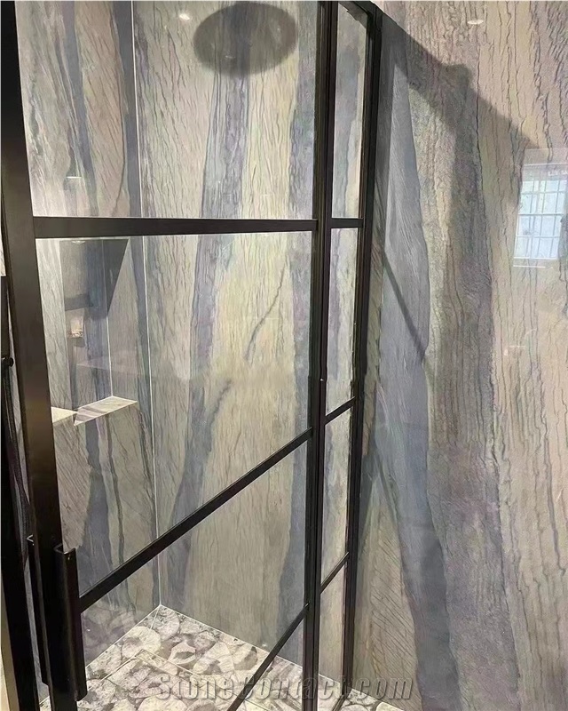 Azul Macaubas Quartzite Vein Sintered Stone Slab Tile