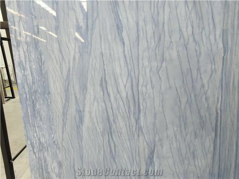 Azul Macaubas Quartzite Vein Sintered Stone Slabs Wall Tile