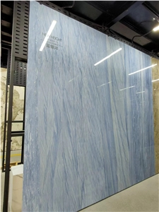 Azul Macaubas Quartzite Vein Sintered Stone Slabs Wall Tile