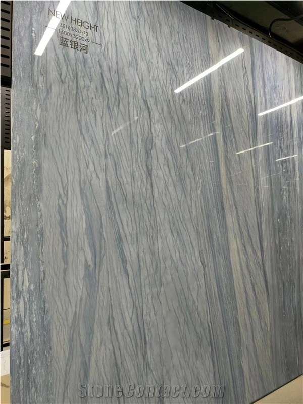 Azul Macaubas Quartzite Vein Sintered Stone Slabs Wall Tile