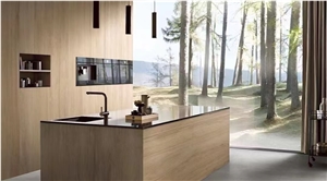 Begie Wooden Marble Vein Sintered Stone Slab Tile