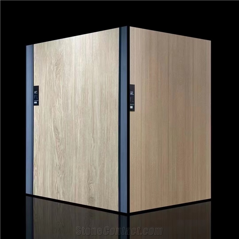 Begie Wooden Marble Vein Sintered Stone Slab Tile