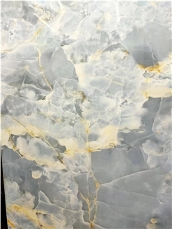 Blue Onyx Vein Sintered Stone Slabs For Wall Floor Tile Use