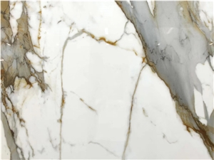 Calacatta Gold White Marble Vein Sintered Stone Slabs