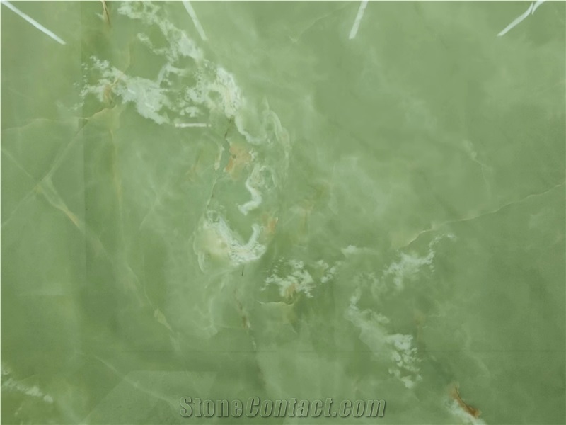 Green Onyx Looks Sintered Stone Slabs Project Tile Use