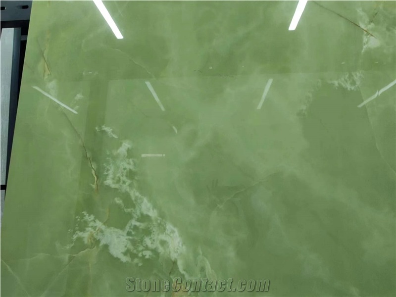 Green Onyx Looks Sintered Stone Slabs Project Tile Use