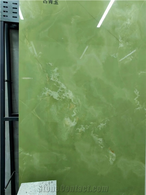 Green Onyx Looks Sintered Stone Slabs Project Tile Use