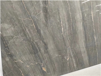 Grey Brown Marble Looks Sintered Stone Slabs Tile