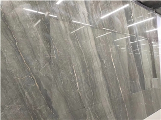 Grey Brown Marble Looks Sintered Stone Slabs Tile