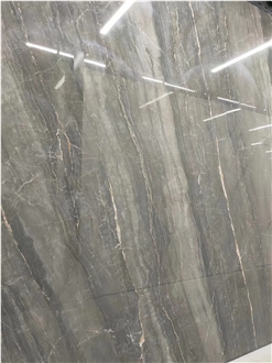 Grey Brown Marble Looks Sintered Stone Slabs Tile