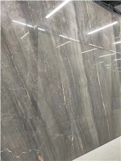 Grey Brown Marble Looks Sintered Stone Slabs Tile