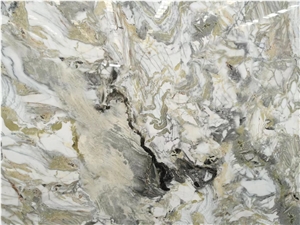Ice Green Marble Vein  Sintered Stone Slabs For Wall Use