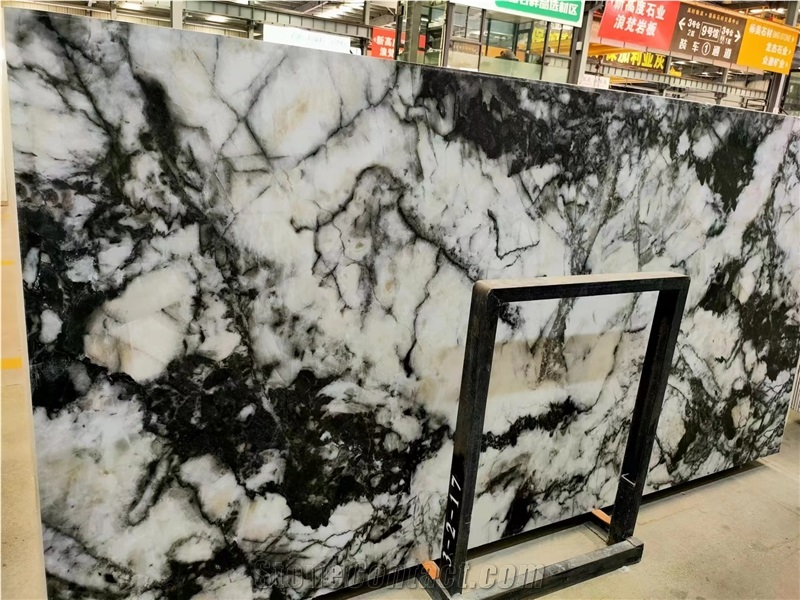 Incense Plum Marble Vein Sintered Stone Slabs Floor Tile Use