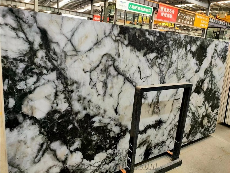 Incense Plum Marble Vein Sintered Stone Slabs Floor Tile Use