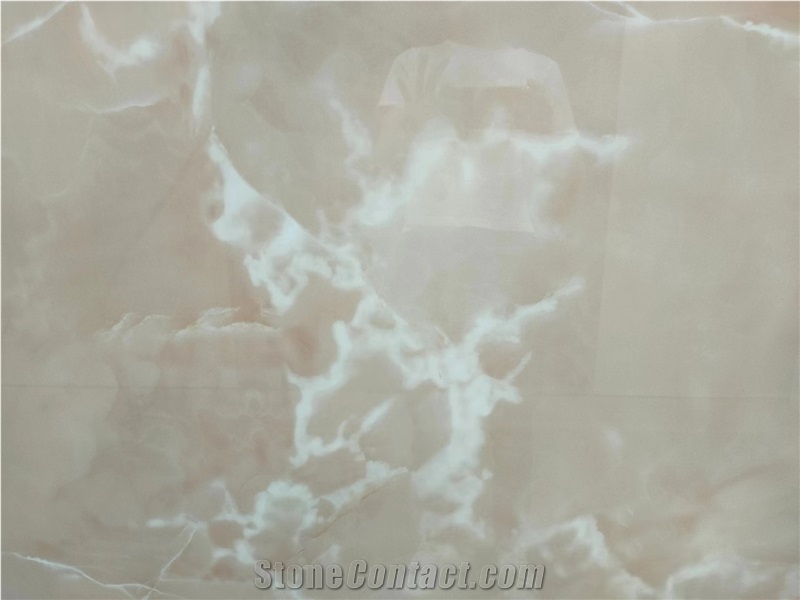Pink Onyx Vein Sintered Stone Slabs Wall Floor Tile Use