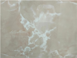 Pink Onyx Vein Sintered Stone Slabs Wall Floor Tile Use