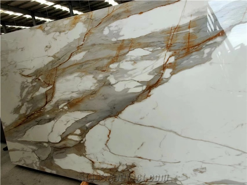 Sintered Stone Slabs Calacatta Gold Marble Vein