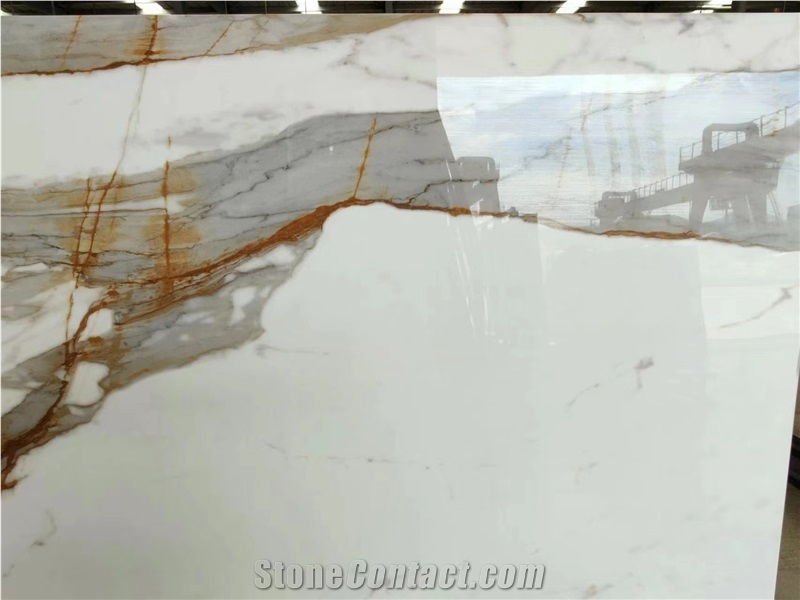 Sintered Stone Slabs Calacatta Gold Marble Vein