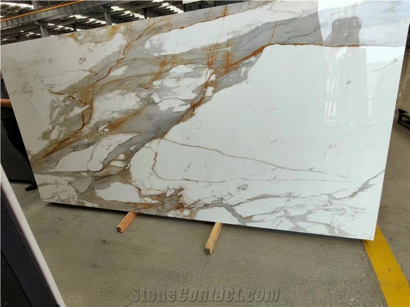 Sintered Stone Slabs Calacatta Gold Marble Vein