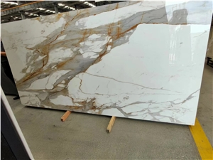 Sintered Stone Slabs Calacatta Gold Marble Vein