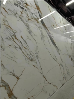 Sintered Stone Slabs Calacatta Gold White Marble Looks