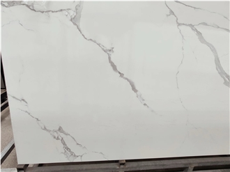 Sintered Stone Slabs Calacatta White Marble Texture