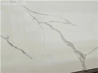 Sintered Stone Slabs Calacatta White Marble Texture