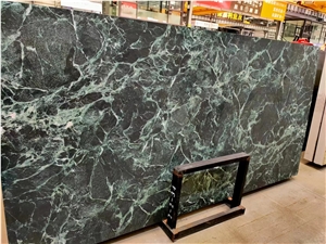 Verde Alpi Marble Vein Sintered Stone Slabs Project Floor
