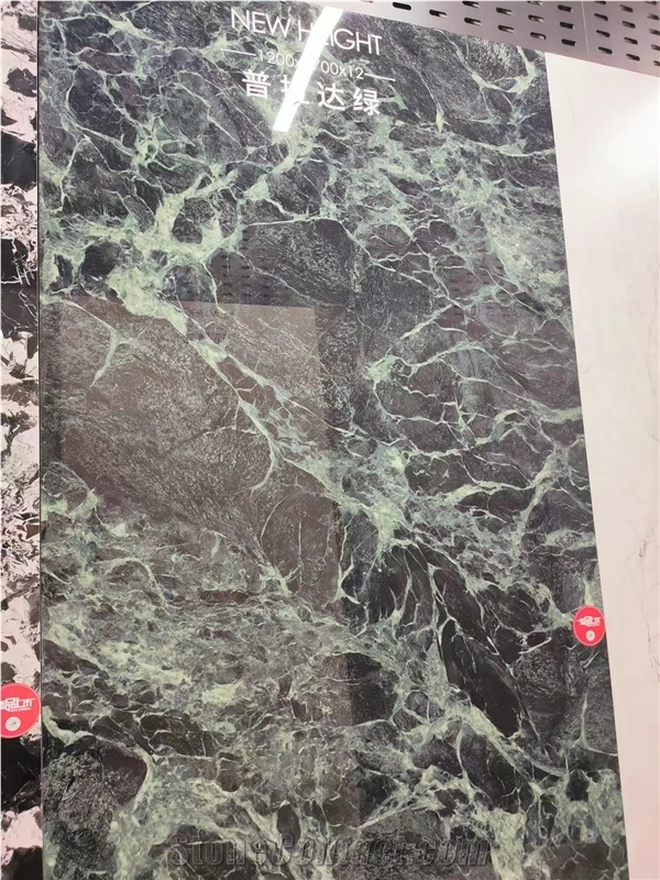 Verde Alpi Marble Vein Sintered Stone Slabs Tile