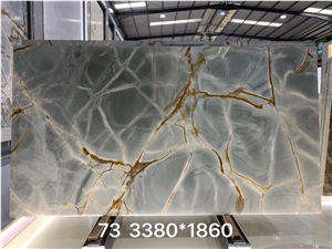 Deep Blue Quartzite Roman Blue Bookmatched Slab Tile