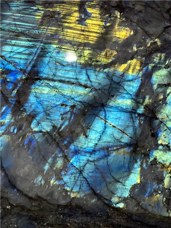 Emerald Blue Granite Aurora Azul Galactic Slab Tile