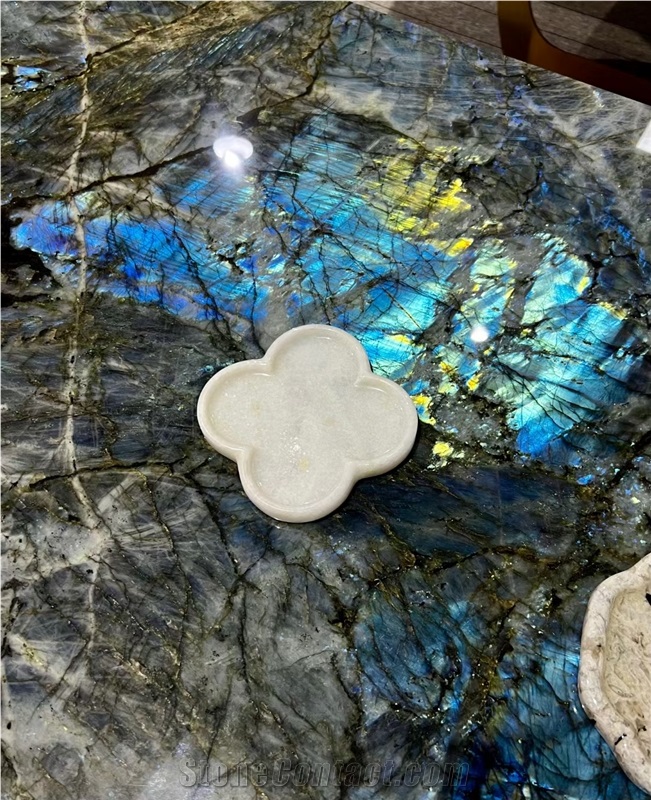 Emerald Blue Granite Aurora Azul Galactic Slab Tile