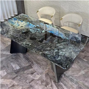 Emerald Blue Granite Aurora Azul Galactic Slab Tile