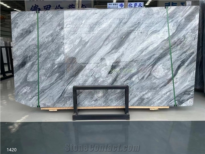 Florence Grey Marble Bardiglio Carrara Big Slab Tile Floor