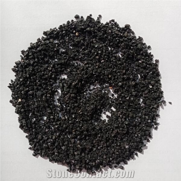 Blasting Abrasive Media Fused Quzrtz Black Silica Pearl Sand