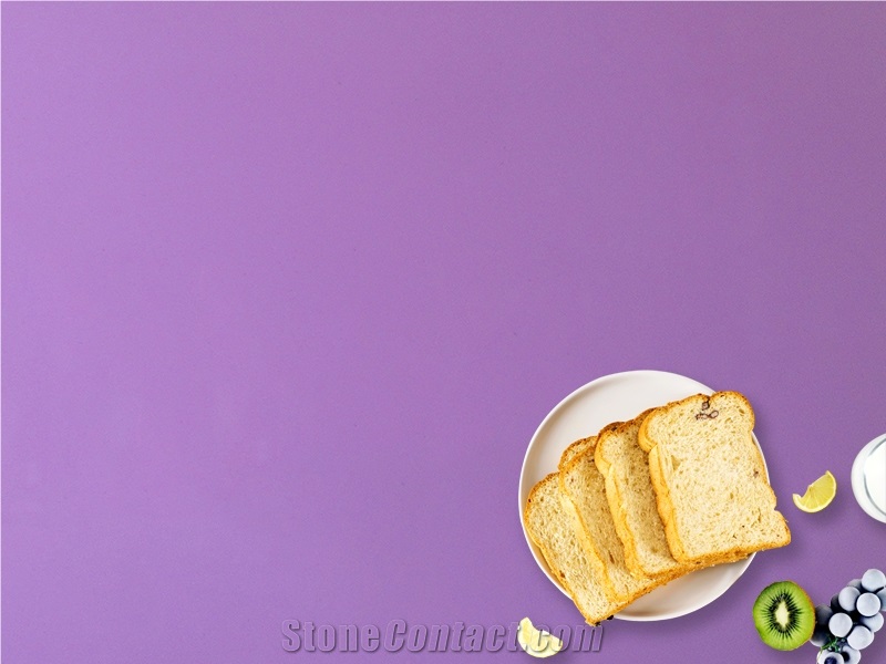 2Cm And 3Cm Home Decoration Pure Purple Quartz Slabs