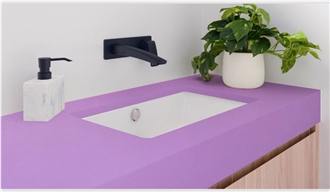 2Cm And 3Cm Home Decoration Pure Purple Quartz Slabs