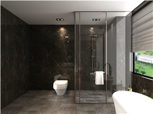 Artificial Black 5104 Quartz Calacatta Angelo Quartz Slabs
