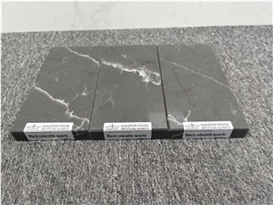 Artificial Black 5104 Quartz Calacatta Angelo Quartz Slabs