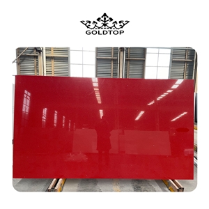 Artificial Stone Newest 1010 Sparkle Red Quartz Slabs