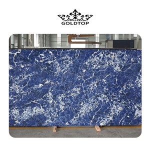 Beautiful Blue Vein Quartz 6034 Thunder Blue Slabs
