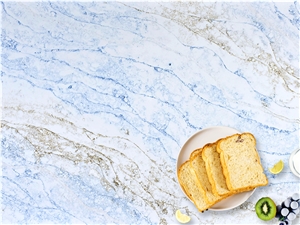Blue And Gary Vein Quartz 6030 Lazada Concrete Quartz Slabs