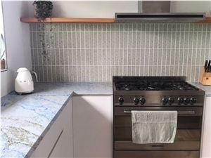 Blue And Gary Vein Quartz 6030 Lazada Concrete Quartz Slabs