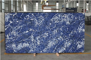 Newest 6034 Quartz Artificial Blue Quartz Slabs