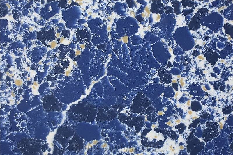 Newest 6034 Quartz Artificial Blue Quartz Slabs