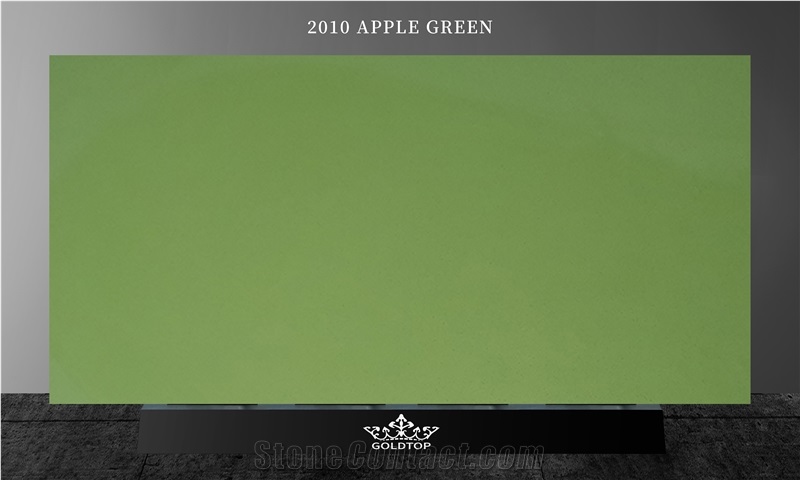 Polished Green Artificial Stone 2010 Quartz Slabs